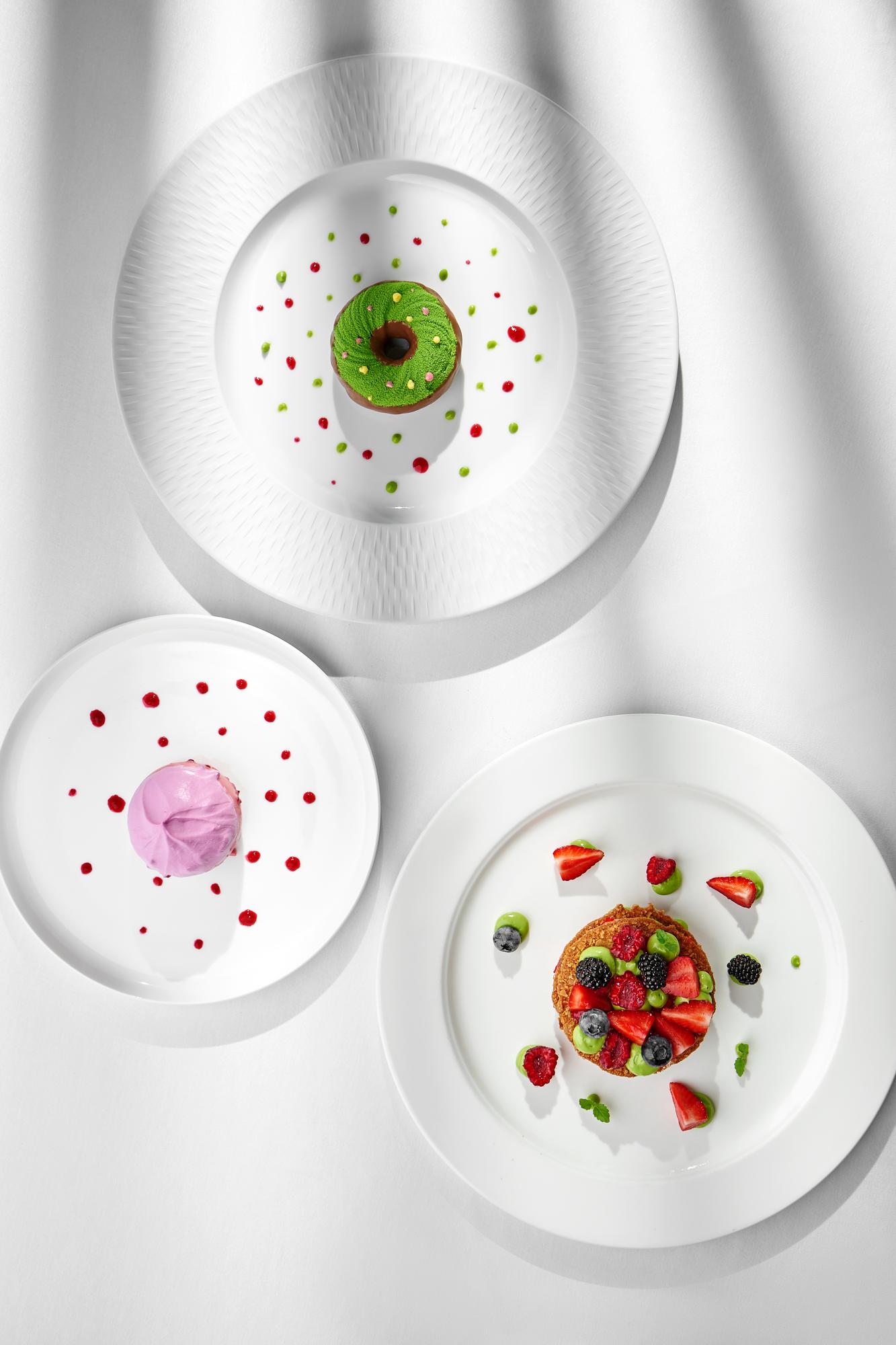 Small set of plated dishes as pricing header